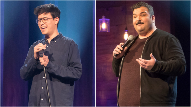 Wang (left) and Karmel in The Comedy Lineup